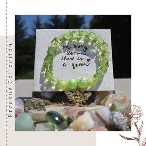 Beaded Emerald Green Bracelet - Beautiful Day Jewelry